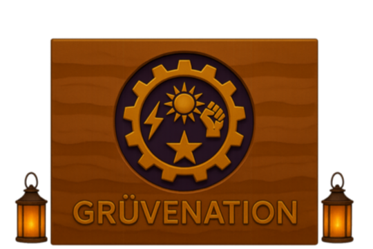 Grüvenland Sign Logo